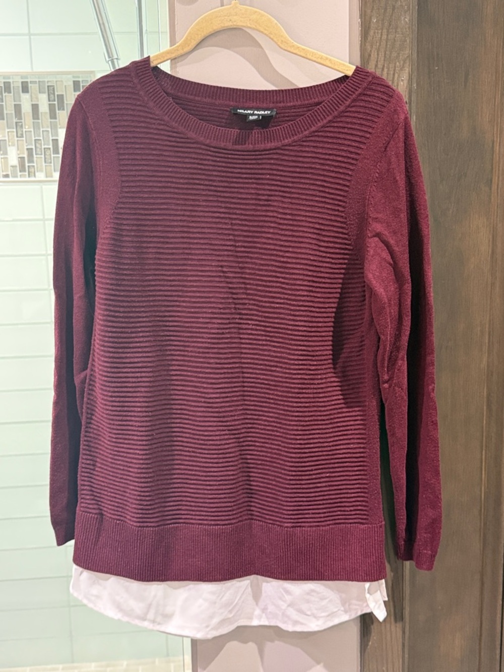 Market & Spruce Ribbed Pullover Sweater - Wine